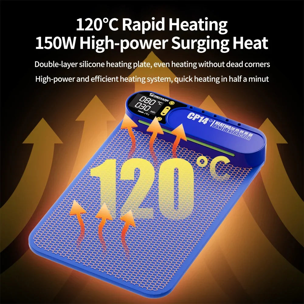 MECHANIC CP14+ LCD Screen Removal Heating Separator Silicone Pad for iPhone & iPad Repair Tool – Anti-Slip Screen Separator Mat