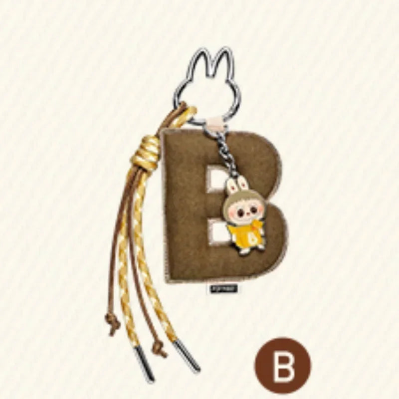 POP MART Labubu The Monsters Pin — Love Series Letter Pendant Blind Box, Mystery Toy Figure Ornament