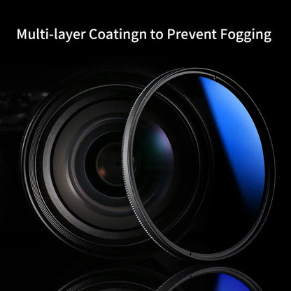 HOYA DMC Pro UV Filter — Slim Frame Multi-Coated Anti-Glare Blue Light Filter for 49mm to 82mm Lenses