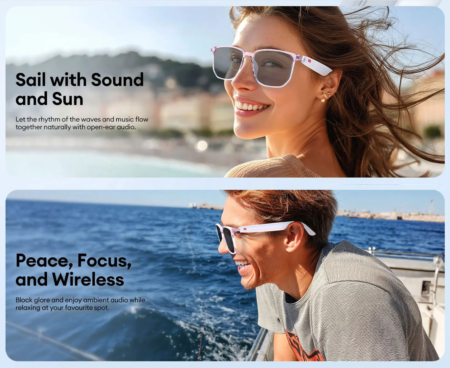 Smart AI Translation Glasses – Real-Time Audio Translation in 160+ Languages with Light-Sensitive Color-Changing Lenses