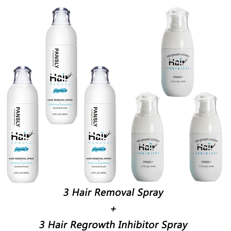 100ML Hair Removal Spray - Painless Hair Reduction Treatment for Smooth Skin and Hair Growth Inhibition