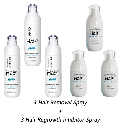 100ML Hair Removal Spray - Painless Hair Reduction Treatment for Smooth Skin and Hair Growth Inhibition