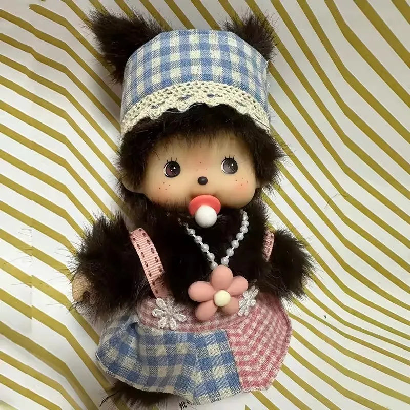 15cm DIY Monkey Plush Doll – Kawaii Dress-Up Pendant for Schoolbag, Cute Christmas & Children’s Gift