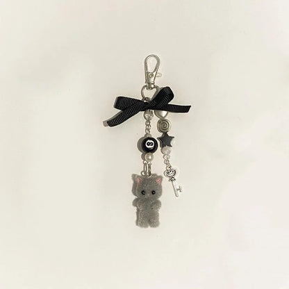 Handmade Furry Cat Keychains – Matching Kitten Y2K Women’s Fashion Accessories