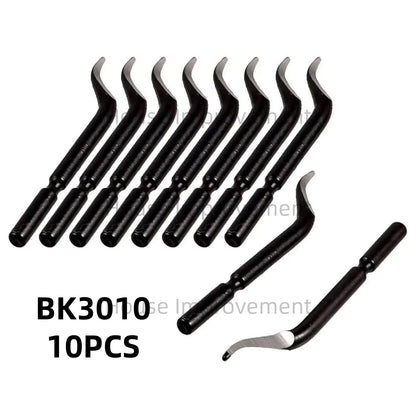 11-Piece Deburring Tool Set - High-Speed Steel Swivel Blades for Metal, Plastic, PVC, Copper, Aluminum & Resin