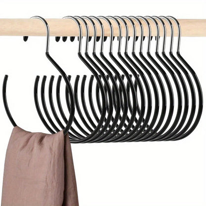 Non-Slip Plastic Coated Scarf Storage Rack – Multifunctional Tie, Belt & Hat Hanger Organizer Hook for Closet (1/2/5 Pack)