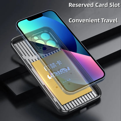 Metal Magnetic MagSafe Case with Heat Dissipation for iPhone 12 13 14 15 16 Pro/Pro Max – Logo Cutout, Wireless Charging Compatible
