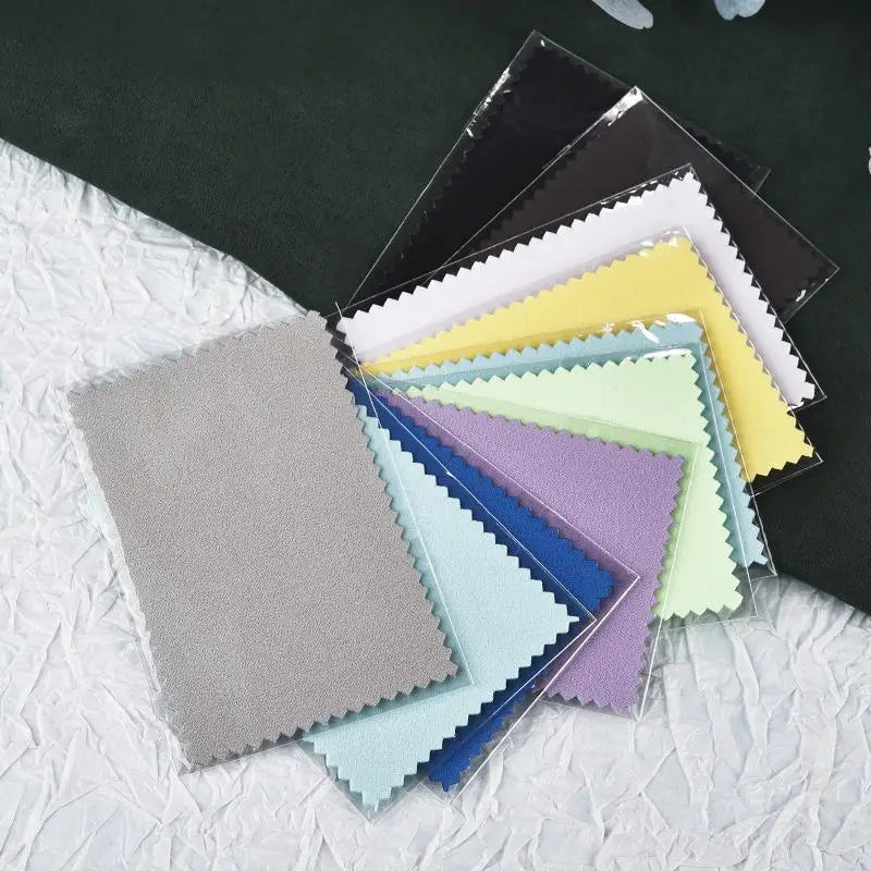 50pcs Silver Polishing Cloths – Soft Cleaning Wipes for Necklaces, Rings & Jewelry Care (10x6.5cm & 8x8cm)