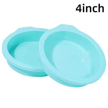 FAIS DU Silicone Cake Pan Set – 2-8pcs 4/6/8inch Round Molds for Rainbow Cake & Mousse Baking