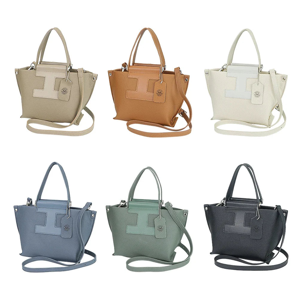 Royal Bagger Top-Handle Genuine Leather Handbag for Women – Trendy Casual Crossbody Bag with Adjustable Shoulder Strap 1859