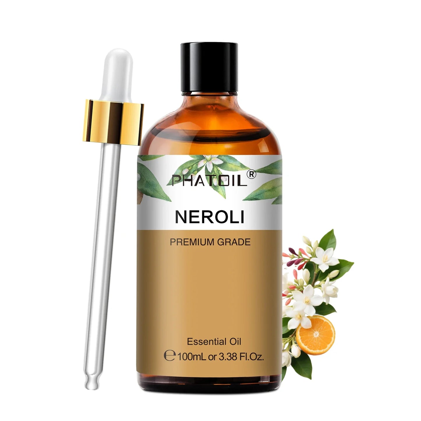 PHATOIL 100ml Aromatherapy Essential Oil Set – Lavender, Rose, Vanilla, Eucalyptus, Sandalwood & Pine Needles for Diffusers & Candle Making