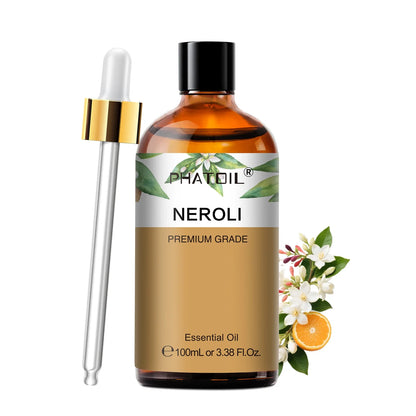 PHATOIL 100ml Aromatherapy Essential Oil Set – Lavender, Rose, Vanilla, Eucalyptus, Sandalwood & Pine Needles for Diffusers & Candle Making