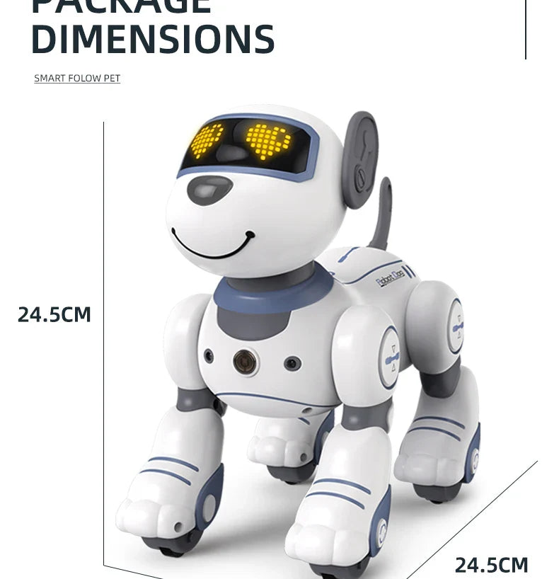 2-in-1 Intelligent Remote Control Robot Dog – Programmable Stunt & Voice Command Toy with Touch & Music for Kids