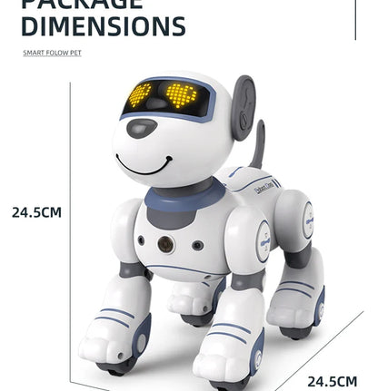 2-in-1 Intelligent Remote Control Robot Dog – Programmable Stunt & Voice Command Toy with Touch & Music for Kids