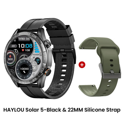 HAYLOU Solar 5 Smartwatch — 1.58" AMOLED, Voice Calling, 24H Health & Sports Tracker for Men