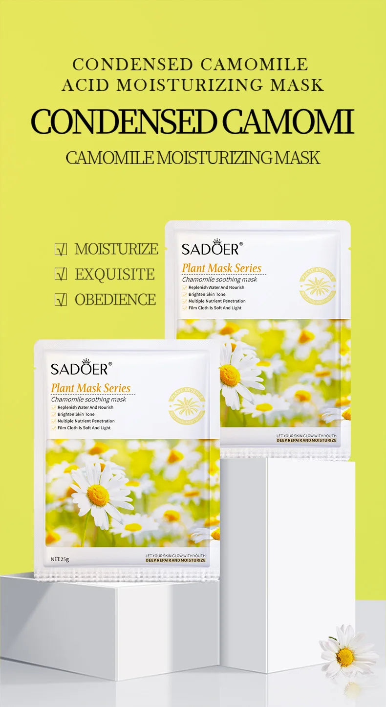 8PCS Natural Plant Facial Masks – Korean Skincare Hydrating, Moisturizing & Firming Face Care Set