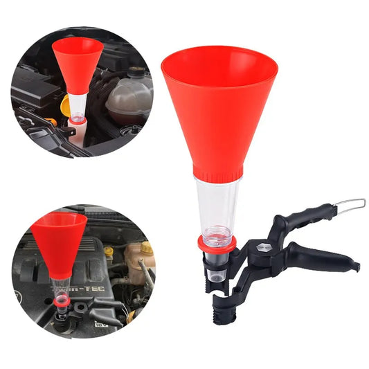 Adjustable Width Gasoline Oil Filling Funnel - Universal Car Motorcycle Engine Oil Filling Set, Auto Moto Accessories