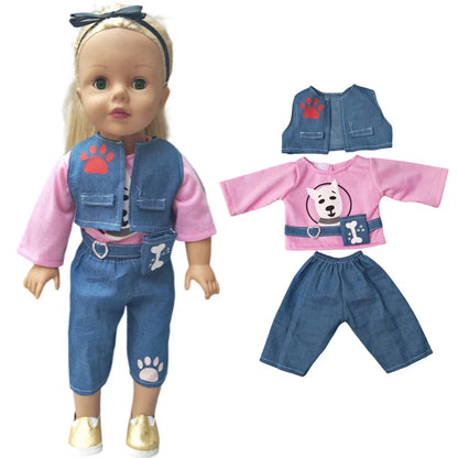 18-Inch Girl Doll Winter Coat — 43cm Baby Doll Jacket Outfit for Dressing
