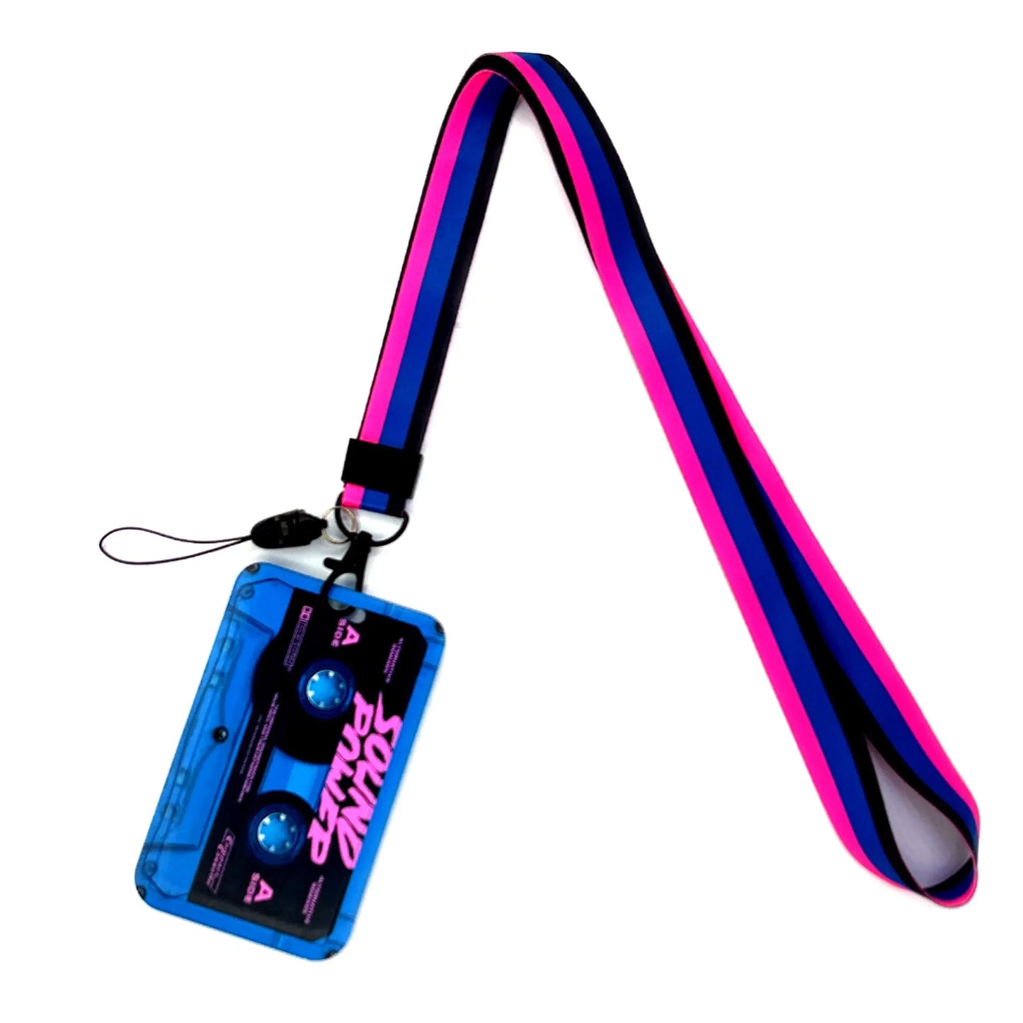 Vintage Tape ID Card Holder with Hanging Rope – Mobile Phone & Chest Card Lanyard