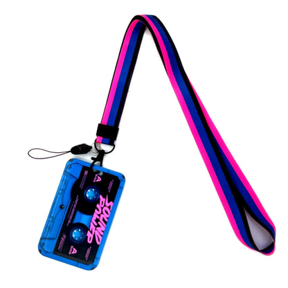 Vintage Tape ID Card Holder with Hanging Rope – Mobile Phone & Chest Card Lanyard