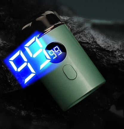 Men’s Electric Mini Shaver | Rechargeable Type-C LED Display Wet & Dry Razor for Home & Travel