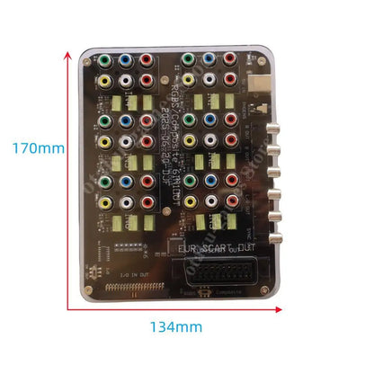 2025 6-in-1 RGBS Video Distributor Switcher – SCART Auto RGBS Converter Board for MD/PS/PS2/PS3/DC/SFC Retro Consoles