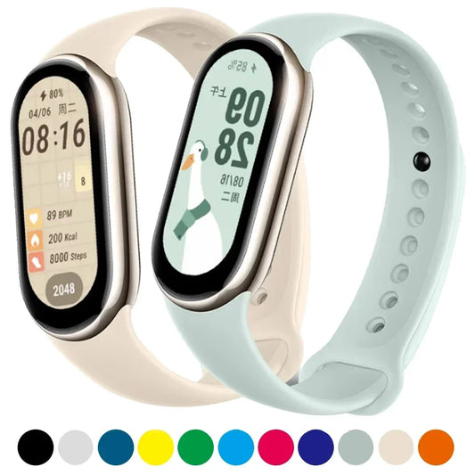 Silicone Sport Strap for Xiaomi Mi Band 8 NFC – Replacement Smartwatch Bracelet