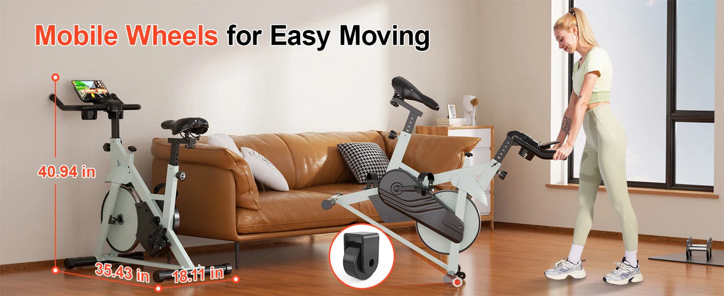 Superun Stationary Exercise Bike – 32-Level Magnetic Resistance, Low Noise Home Workout Cycling Bike