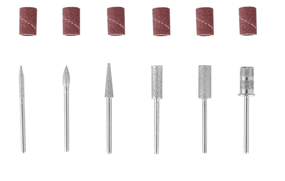 20000RPM Professional Nail Drill Machine Set - Low Noise Nail File Kit with Drill Bits & Gel Polish Remover Tools