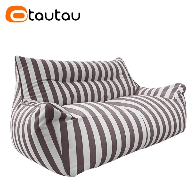 OTAUTAU 2-Seat Outdoor Bean Bag Sofa Cover - Waterproof Garden, Camping & Pool Lounger