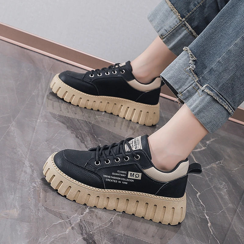 2025 Women’s Spring Casual Shoes – Campus Style Platform Sneakers, Designer Leather Footwear, Versatile Fashion Sneakers