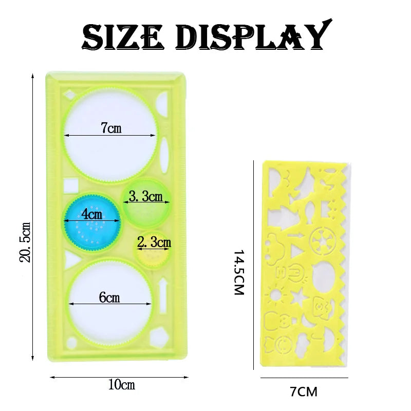 Geometry Spirograph Drawing Stencils Set: Creative Kids Educational Toy for Art Crafts - Variety of Flowers Ruler, Painting Template for Hours of Fun