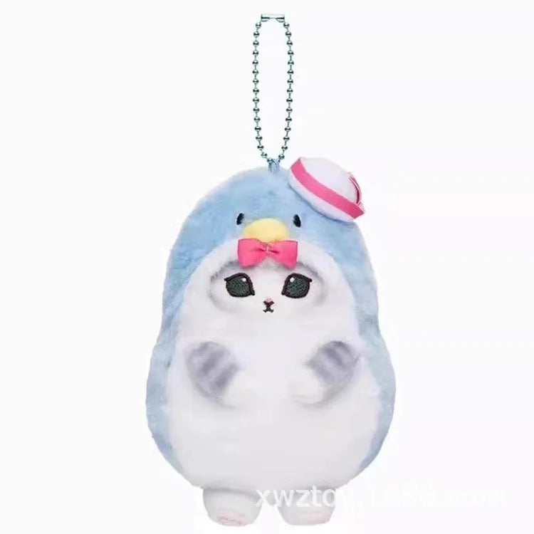 Kawaii Keychain Pendant – Cartoon Mofusand Shark Cat Cross-Dressing Doll, Backpack Decor & Toy