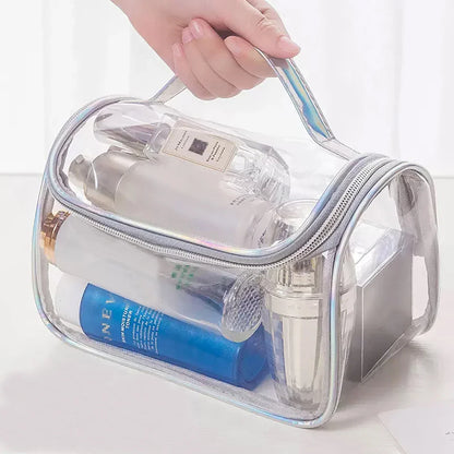 Clear PVC Makeup Bag – Portable Waterproof Travel Cosmetic Pouch
