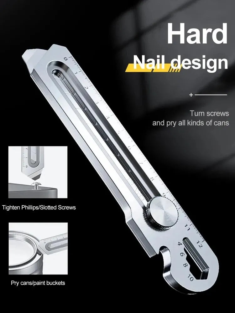 Stainless Steel Utility Knife – Durable Wallpaper Cutter with Manual Lock, Comfortable Grip, and Sturdy Steel Construction