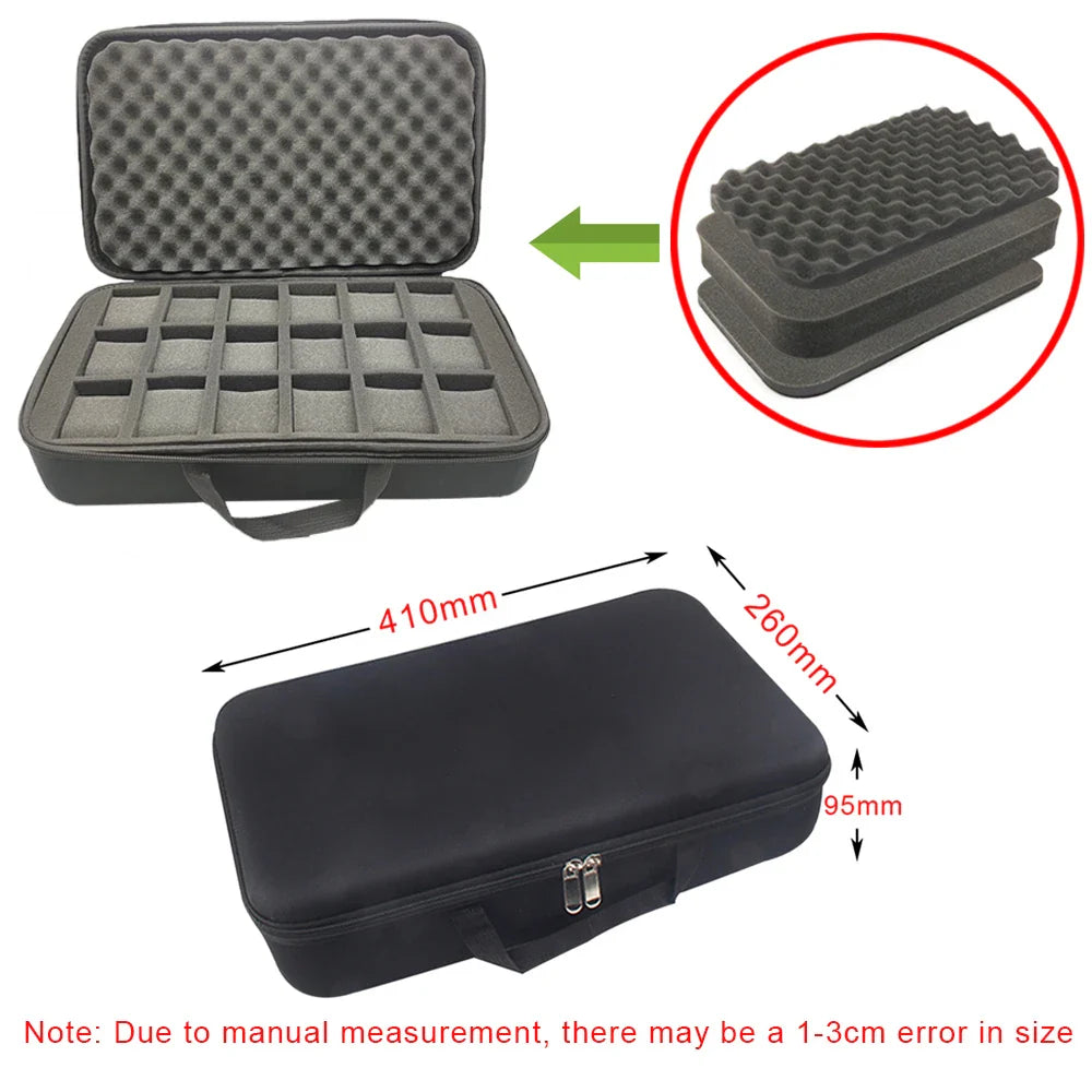 DIY Foam Hard Carry Case Storage Bag – Shockproof Travel Zipper Organizer for Camera & Outdoor Tool Accessories