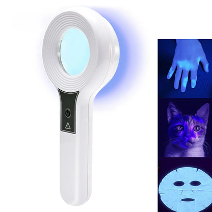 Portable Wood’s Lamp Skin Analyzer – UV Facial Beauty Diagnostic Device for Dermatology Testing & Skin Examination Salon Tool
