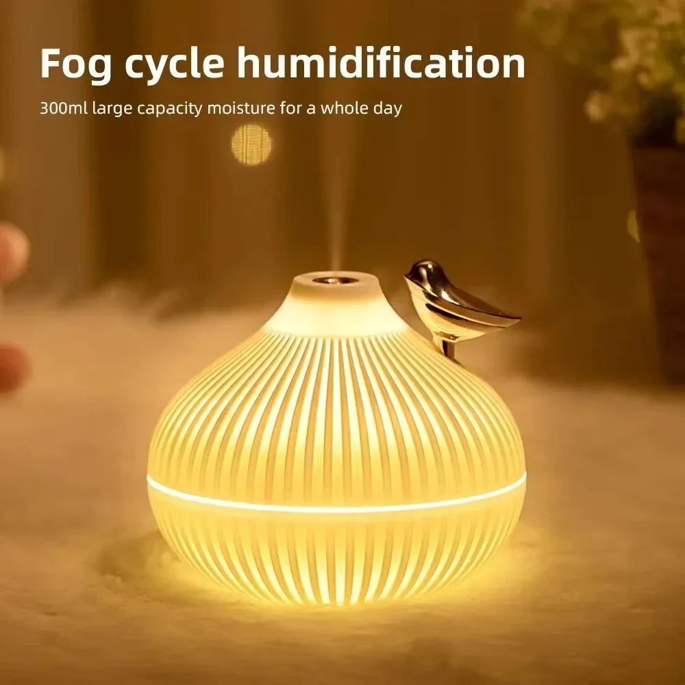 Creative Onion-Shaped Humidifier – Quiet Sleep Night Light, USB Air Humidifier for Desktop, Office & Air-Conditioning Rooms