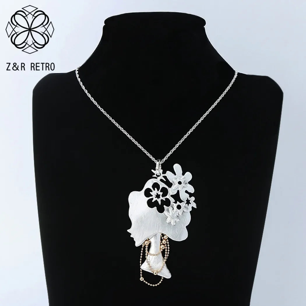 Vintage Long Chain Necklace – Irregular Gothic Pendant Jewelry for Women, 2023 Trendy Fashion Accessories