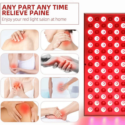 LED Red Light Therapy Panel Lamp – Anti-Aging Facial Skin Care, 225 LED Lights for Body Pain Relief & Physical Therapy