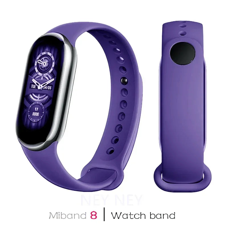 Waterproof Silicone Sport Strap for Xiaomi Mi Band 8/9 NFC – Replacement Smartwatch Bracelet