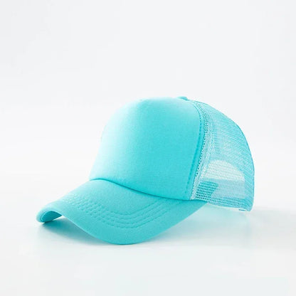 Custom Logo Trucker Hat - Adjustable Polyester Mesh Baseball Cap for Men & Women