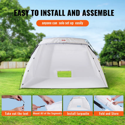 VEVOR Foldable Portable Paint Booth Shelter - Versatile Spray Painting Tent for DIY Projects and Crafts, Available in 7.5x5.2x5.2/10x7x6ft Sizes, Ideal for Furniture and Hobby Tools