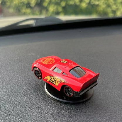 Disney Pixar Cars 3 Lightning McQueen Dashboard Ornament – Rotating Car Decoration for Center Console Gift