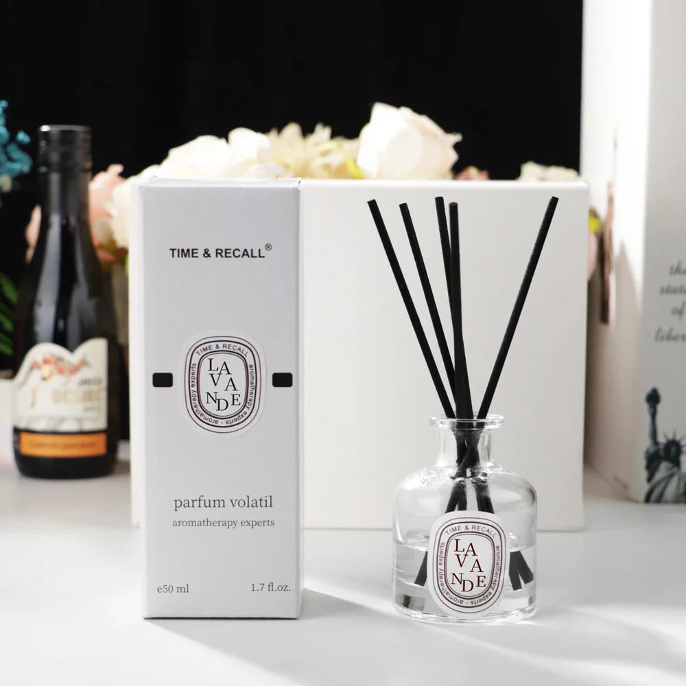 50ml Reed Diffuser Gift Set – Home Fragrance Oil with 4 Reed Sticks, Essential Oil Air Freshener for Bathroom & Home