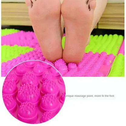 Reflexology Foot Massage Spike Mat — Yoga Cushion Pad for Anti-Stress, Blood Circulation & Toe Pressure Therapy