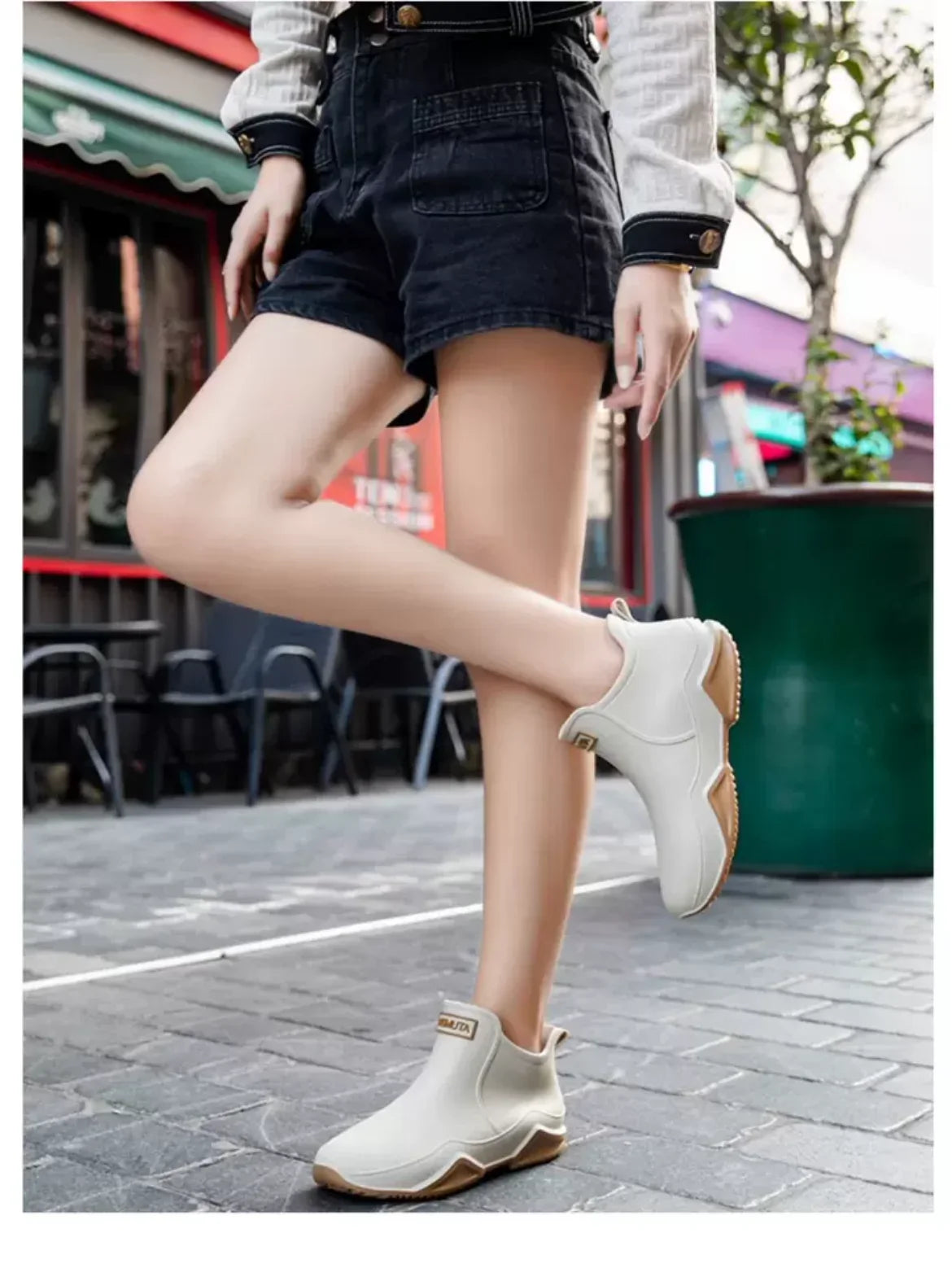 New Waterproof Rain Shoes for Women & Men – Ankle Rain Boots, Anti-Slip, Wear-Resistant, Plush for Summer & Winter