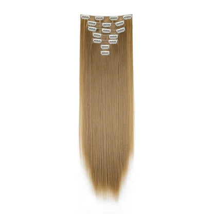 WIGSIN 24-Inch Straight Hair Extensions - 7-Piece Clip-In Synthetic Hair Set for Women
