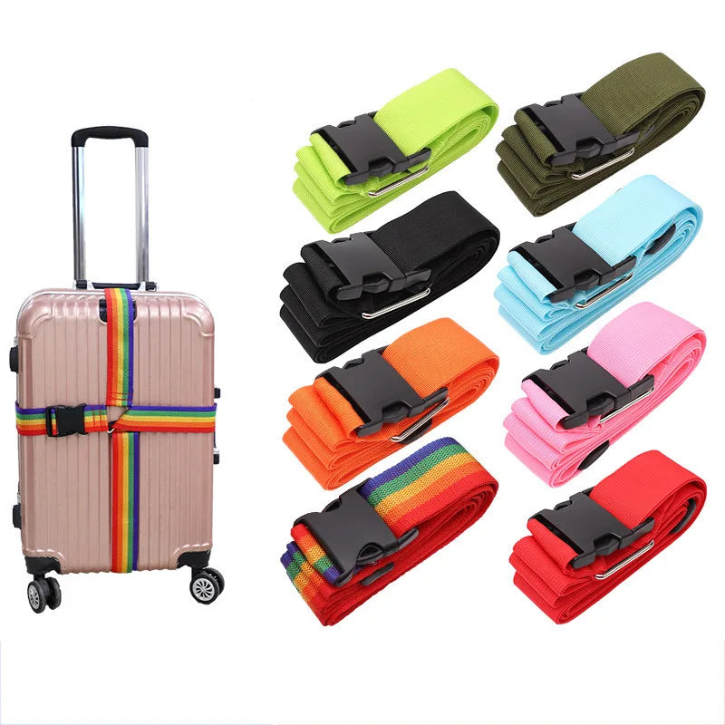 Adjustable Travel Luggage Strap with Password Lock - Anti-Theft Packing Belt for Secure Baggage Bundling