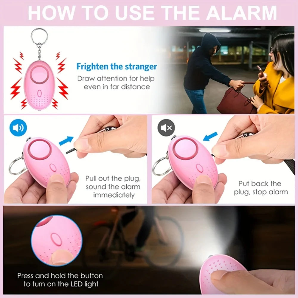 Women's Personal Safety Keychain Alarm Set - Full Protective Keychain Accessories with Personal Alarm for Enhanced Security